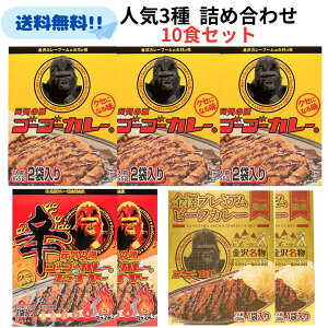 ゴーゴーカレー 人気3種セット 【最短賞味期限2026.8.1】 7個 10食セット 中辛3個(1個2食入り) 辛口2個(1個1食入り) プレミアム2個(1個1食入り) まとめ買い セット カレー 人気 ゴーゴー レトルトカ