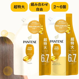 【特価】パンテーン 6.7 エクストラ ダメージケア シャンプー コンディショナー 詰め替え 超特大 2L 大容量 セット ヘアケア お得 P&G 業務用 切れ毛 トリートメント 補修 2000ml 旧パッケージ 特価 最安 選べる トリートメント 特大 サイズ 安い ケア