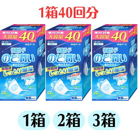 大容量 40回分 快適ガード のど潤い ぬれマスク 就寝時 しっとり 加湿 ふつう サイズ タイプ 無香 毎日 マスク 耳 痛くなりにくい 白元アース ウェット コストコ オフィス 機内 ホテル 出張 ビジネス 喉 のど 保湿 潤い 乾燥 呼吸しやすい 風邪 大容量サイズ 大量 常備