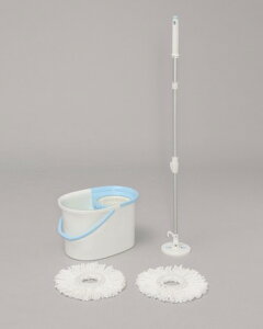 アイリスオーヤマ 回転モップ手回しタイプ(ブルー) KMT-420 ブルー 【返品・キャンセル不可】 250117