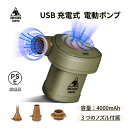 ★楽天1位★10％オフクーポン→3501円★送料無料 OneTigris ECOPLUSE 電動ポンプ USB 充電式 エアポンプ 小型 マイク…