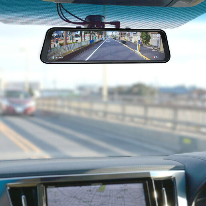 楽天市場】前後同時録画対応 ドライブレコーダー付電子ミラー(車載用 