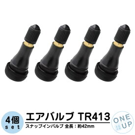 エアバルブ TR413 4個セットタイヤの空気 エアバルブ チューブ エアーバルブスナップインバルブ ゴムチューブゴムバルブ 車 バルブ タイヤゴムバルブチューブレスバルブ