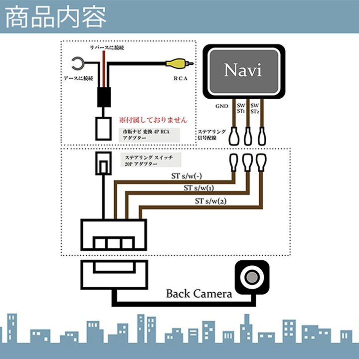 楽天市場】ステアリングリモコン 接続 変換 アダプター バックカメラ 