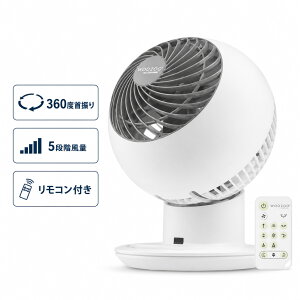 IRIS OHYAMA �A�C���X�I�[���} WooZoo �T�[�L�����[�^�[ PCF-SC15TCB-W 360�x��U�� 5�i�K���� �����R���t��