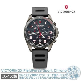 ビクトリノックス FieldForce SC BKd BKr 腕時計 VICTORINOX 241889 ウォッチ クロノグラフ機能タキメーター スチールブレスレット スイス製ウォッチ メンズ 防水 アウトドア キャンプ 釣り 登山 国内正規品