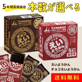 井村屋 えいようかん チョコえいようかん 味が選べる10～30本セット 非常食 防災食 保存食 5年保存 羊羹 ようかん お菓子 ローリングストック アウトドア