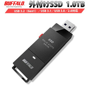 BUFFALO �o�b�t�@���[ �O�t��SSD �u���b�N 1.0TB SSD-PUT1.0U3-BKA