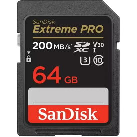 【メール便送料無料・代金引換不可】SanDisk(サンディスク)SDSDXXU-064G-GN4IN(海外パッケージ）エクストリーム プロ SDXC UHS-I メモリーカード 64GB（UHS-I対応・V30対応・最大200MB/s）[0619659188719]