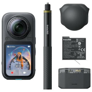 Insta360Insta360 X6 Essentials Bundle�yCINSABXA-X603�z�@�~�b�h�i�C�g�u���b�N�A�N�V�����J����[6942590200344]