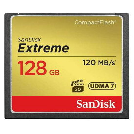 【あす楽関東_対応】SanDisk（サンディスク）SDCFXSB-128G-G46（海外パッケージ）エクストリーム コンパクトフラッシュ UDMA7対応 128GB [0619659124748]