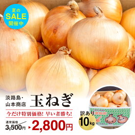 ＼サマーセール!今だけ3,500⇒2,800円／【送料無料】淡路島玉ねぎ【6月上旬～3月上旬までの商品】訳あり 傷 変形 皮むけ 10キロ サイズ・個数おまかせ 10kg 甘い 訳あり 野菜 玉ねぎ 美味しい ひょうご安心ブランド 減農薬 onion 淡路島 産地直送 贈り物 オニオン魂 山本商店