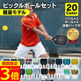 【ポイント3倍！】【楽天5冠獲得】 ピックルボール パドル 軽量 上級者 中級者 初心者 セット ラケット×2個 ボール×4個 収納バッグ×1個 グラスファイバー ピックルボールラケット ラケット バッグ パドルセット スポーツ アウトドア レジャー 家族