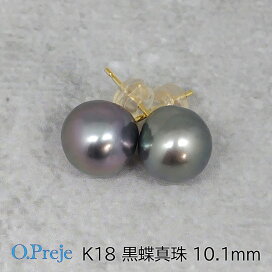 楽天市場】黒蝶真珠K18スタッドピアス11.5mmブラックパール【送料無料 