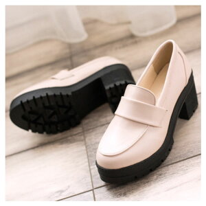 厚底ローファー ロリータシューズ レディース 美脚 レースアップ 無地 通学靴 学生靴 歩きやすい 滑り止め シンプル