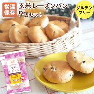 玄米レーズンパン 9個セット 常温保存 米粉パン グルテンフリー 食物アレルギー パン 常温 個包装 タイナイ