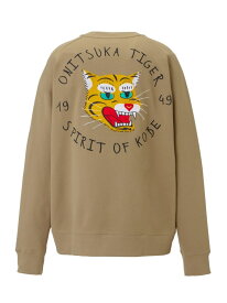 (U)【公式ショップ】SWEAT TOP Onitsuka Tiger オニツカタイガー トップス スウェット・トレーナー ベージュ ブラック グリーン ピンク【送料無料】[Rakuten Fashion]
