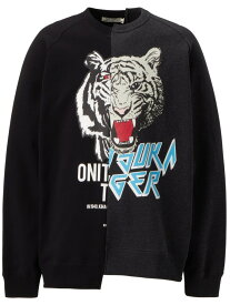 【公式ショップ】SWEAT TOP Onitsuka Tiger オニツカタイガー トップス スウェット・トレーナー ブラック ホワイト【送料無料】[Rakuten Fashion]