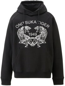 (U)【公式ショップ】SWEAT HOODIE Onitsuka Tiger オニツカタイガー トップス パーカー・フーディー ブラック ホワイト【送料無料】[Rakuten Fashion]