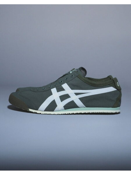 (U)【公式ショップ】MEXICO 66 SLIP-ON Onitsuka Tiger オニツカタイガー シューズ・靴 スニーカー グレー グリーン【送料無料】[Rakuten Fashion]