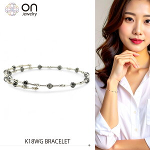 K18WG 18zCgS[h ubN_Ch ~[Jbg LkoO uXbg 2.13g bracelet