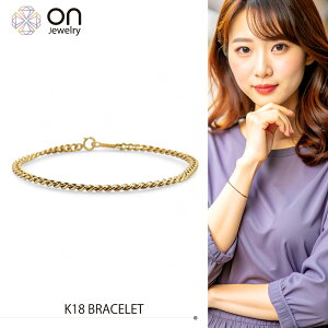 K18 18 LwC S[h 7.91g 19cm uXbg bracelet