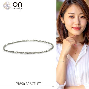 Pt850 XN[`F[ uXbg 2.2g 20cm Pt850 Screw Chain Bracelet 2.2g 20cm