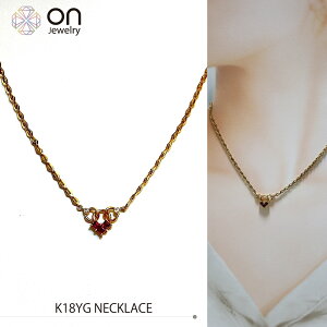 K18 ���r�[�l�b�N���X �_�C�������h 6.22g 42cm �l�b�N���X K18 Ruby & Diamond Necklace 6.22g 42cm
