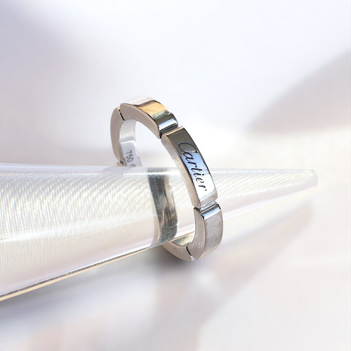 楽天市場】【新品仕上げ】【CARTIER】 K18WG カルティエ マイヨン 