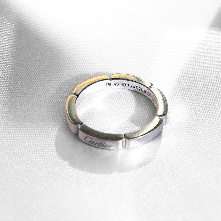 楽天市場】【新品仕上げ】【CARTIER】 K18WG カルティエ マイヨン 