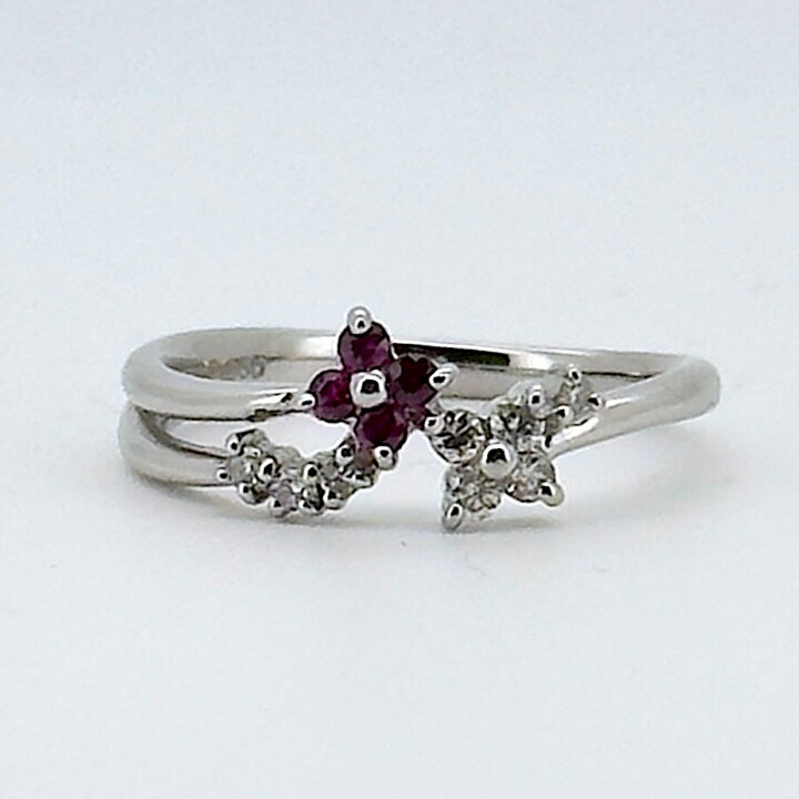 楽天市場】Pt950 プラチナ ルビー 0.11ct ダイヤモンド 0.10ct リング 