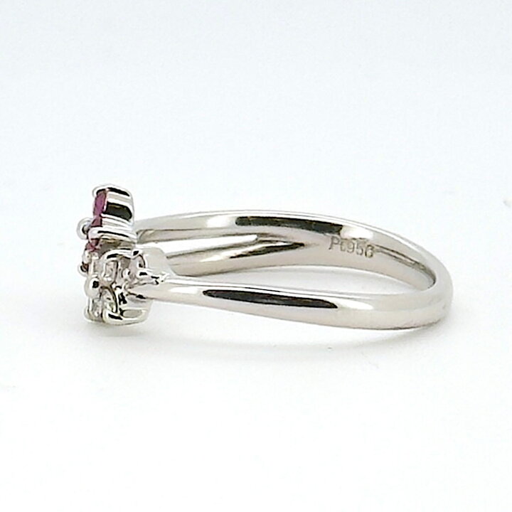 楽天市場】Pt950 プラチナ ルビー 0.11ct ダイヤモンド 0.10ct リング 