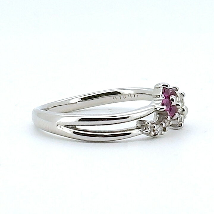 楽天市場】Pt950 プラチナ ルビー 0.11ct ダイヤモンド 0.10ct リング 