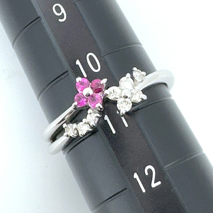 楽天市場】Pt950 プラチナ ルビー 0.11ct ダイヤモンド 0.10ct リング 