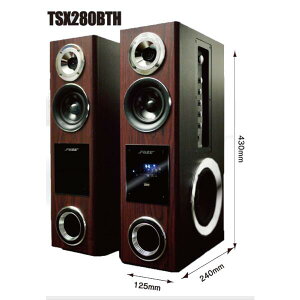 FUZE �^���[�X�s�[�J�[ 86W 3���j�b�g Bluetooth HDMI �e���r�Ή� �X�e���I �}�C�N�[�q 2�n�� �J���I�P�Ή� TSX280BTH TSX285BTH �u���b�N �ؖ� �ؖڒ�