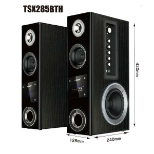 FUZE �^���[�X�s�[�J�[ 86W 3���j�b�g Bluetooth HDMI �e���r�Ή� �X�e���I �}�C�N�[�q 2�n�� �J���I�P�Ή� TSX280BTH TSX285BTH �u���b�N �ؖ� �ؖڒ�