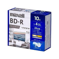 【メール便発送】マクセル maxell 録画用 BD-R 25GB BRV25WPG10S 10枚 1-4倍速 標準130分 1回録画用 ブル…