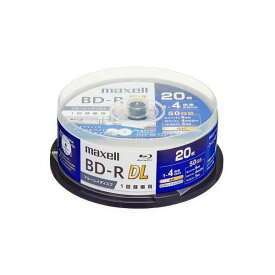 【数量限定】マクセル 録画用BD-R DL 50GB 20枚 40枚 100枚 スピンドル 1回録画用 1-4倍速 ひろびろワイドレーベル インクジェット対応 BRV50WPG.20SP