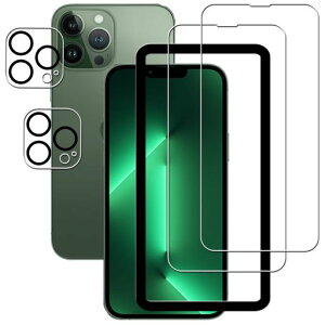 HKKAIS ��p�ق�13promax �K���X�t�B�����y2+2 ���Z�b�g�z �K�C�h�g�t�����{���Ɏq�̗p iPhone13 Pro Max �p �K���X�t�B���� �J�����t�B���� ���� �K���X �t����� �ی�t�B����