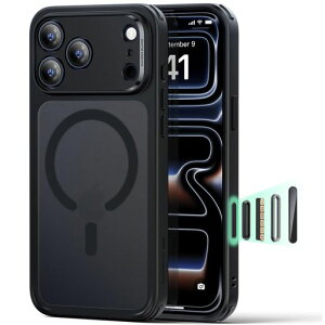 �y3�{�ČRMIL�K�i�EMagSafe�Ή��zESR iPhone 17 Pro �P�[�X ���C�����X�[�d �X�g���b�v�z�[���t�� �G�A�K�[�h�R�[�i�[ 25W�����[�d Qi2.2�Ή� 4H���ɋ����w�� ���h�~ ����~�� �w��h�~ �ϏՌ� �ω���