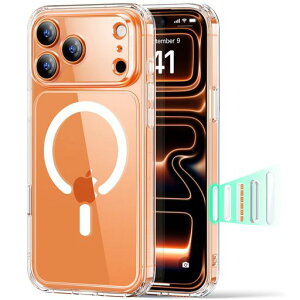 �y3�{�ČRMIL�K�i�EMagSafe�Ή��zESR iPhone 17 Pro �P�[�X ���C�����X�[�d �X�g���b�v�z�[���t�� �G�A�K�[�h�R�[�i�[ 25W�����[�d Qi2.2�Ή� 4H���ɋ����w�� ���h�~ ����~�� �w��h�~ �ϏՌ� �ω���