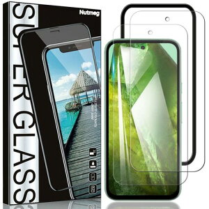 Nutmeg�y�K�C�h�g�t�� 2���Z�b�g�zGoogle Pixel 8A �p�� �K���X�t�B�����y���{���Ɏq�f�ސ��z Google pixel 8a �ی�t�B���� �����K���X �d�x9H �����ߗ� ������ �C�A�Ȃ� �\��t���ȒP ������ �ϏՁc