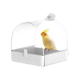オカメインコのバードバスバードバス インコ 水浴び 鳥 水浴び 大きいサイズ 鳥かごアクセサリ 外掛式バードバス ケージ 固定 引き出し 多機能 水浴び 砂浴び エサ入れ 巣箱 簡単な取り…