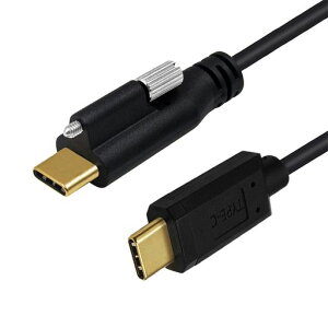 Cablecc 10Gbps USB 3.1 Type-C �I�X - �V���O�����b�N�܂݃l�W USB-C �f�[�^ 4K �P�[�u�� �p�l���}�E���g�^�C�v 1M