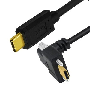 Cablecc 10Gbps USB 3.1 Type-C �I�X - �f���A�����b�N�܂݃l�W �����㉺�p�x�t�� USB-C �f�[�^ 4K �P�[�u�� �p�l���}�E���g�^�C�v 1M