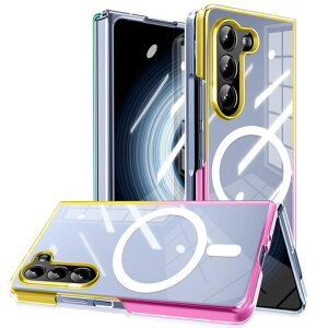 YDIHIHO �K�� Galaxy Z Fold7 �p�̃P�[�X �N���A Magnetic �Ή� �O���f�[�V�����F tpu+PC �S�[���h/�s���N