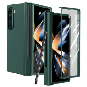 YDIHIHO �K�� Galaxy Z Fold7 �p�̃P�[�X �K���X�t�B���� s�y�� �t�� S�y���������[ ���^ �q���W�ی� �O���[��