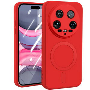 Mnunjiajia �Ή� Xiaomi 14 Ultra �p�P�[�X �V���R�� Magnetic �ϏՌ� �X���� ���b�h