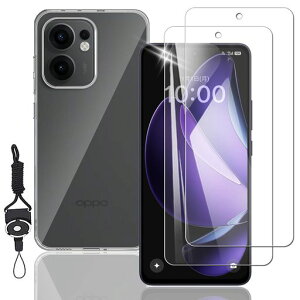 Nutmeg�y2���t�C����+1�P�[�X�zOPPOReno13A�K���X�t�C����OPPOReno13A�P�[�X�N���A�ی�J�o�[�X�g���b�v�z�[���t��TPU�f�ސ�Reno13A�t�C�����ی�t�C���������K���X�y���{���Ɏq�f�ޏՌ��z��