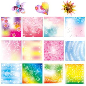 YFFSFDC�܂莆���ʕ�15*15cm100�������F�����J���t�����t���O���f�[�V�����a������H�ߐ܂莆�Z�b�g����DIY����
